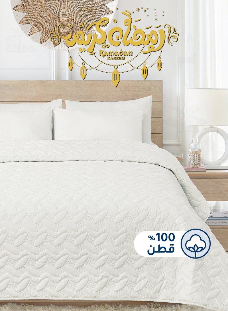 سيد المنسوجات المنزلية مفرش مضغوط مفرد من قطن، يناسب سرير بحجم 120 × 200 سم، 3 قطع، سلسلة إلميرا - Image 1